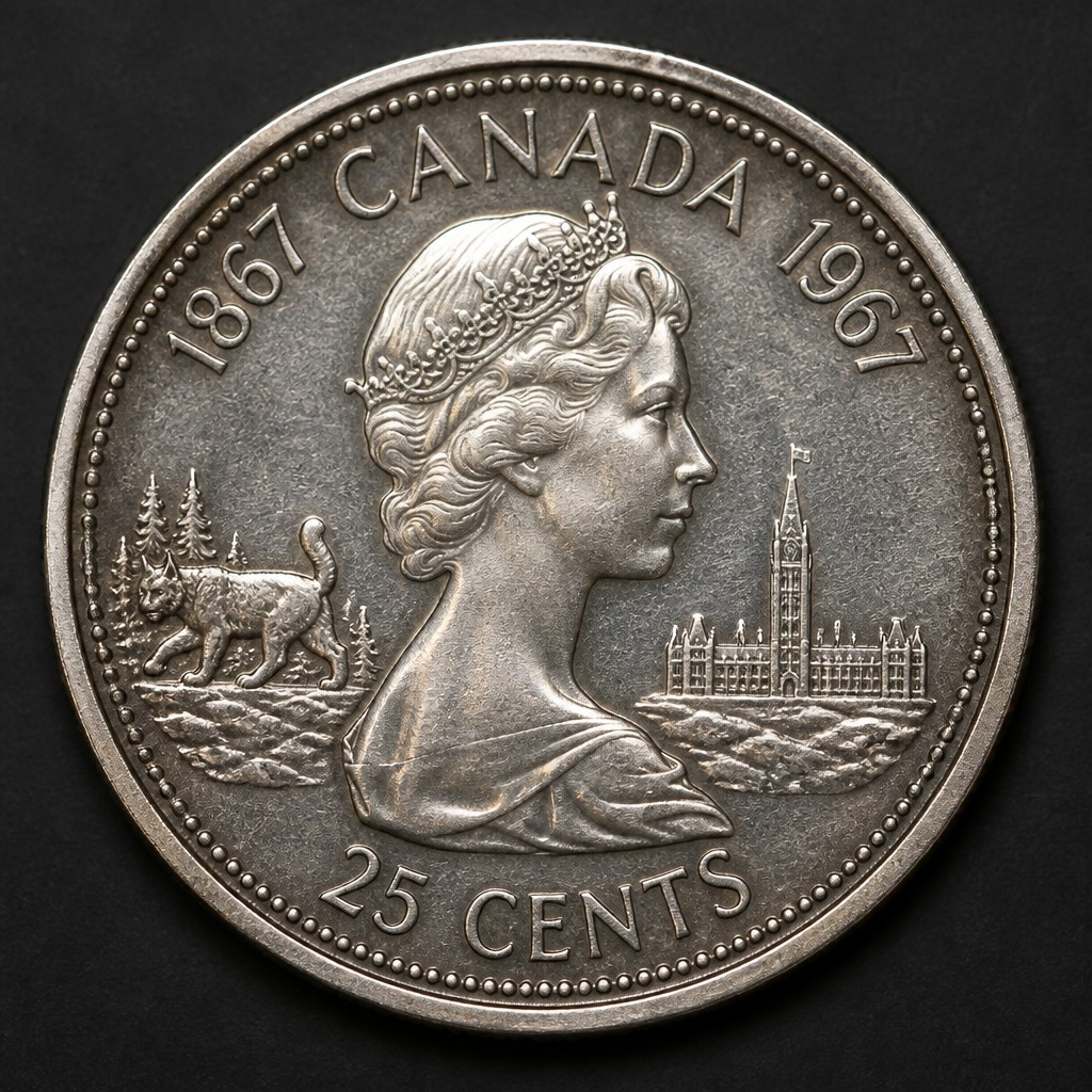 1967 Bobcat Centennial Quarter