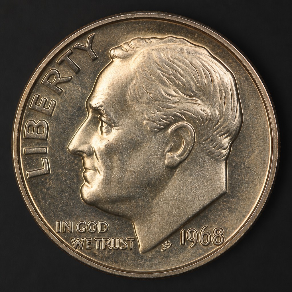 1968 No S Proof Roosevelt Dime