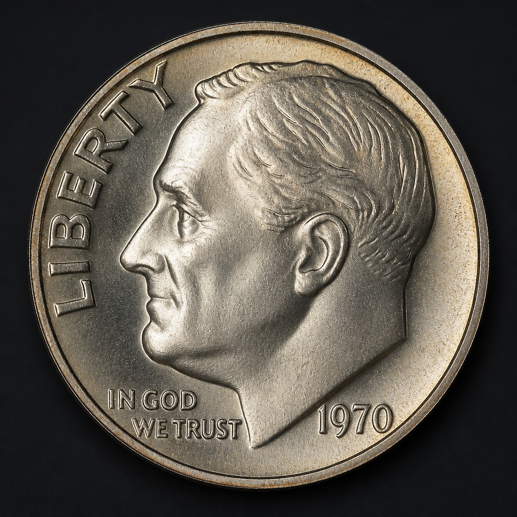 1970 No S Proof Roosevelt Dime
