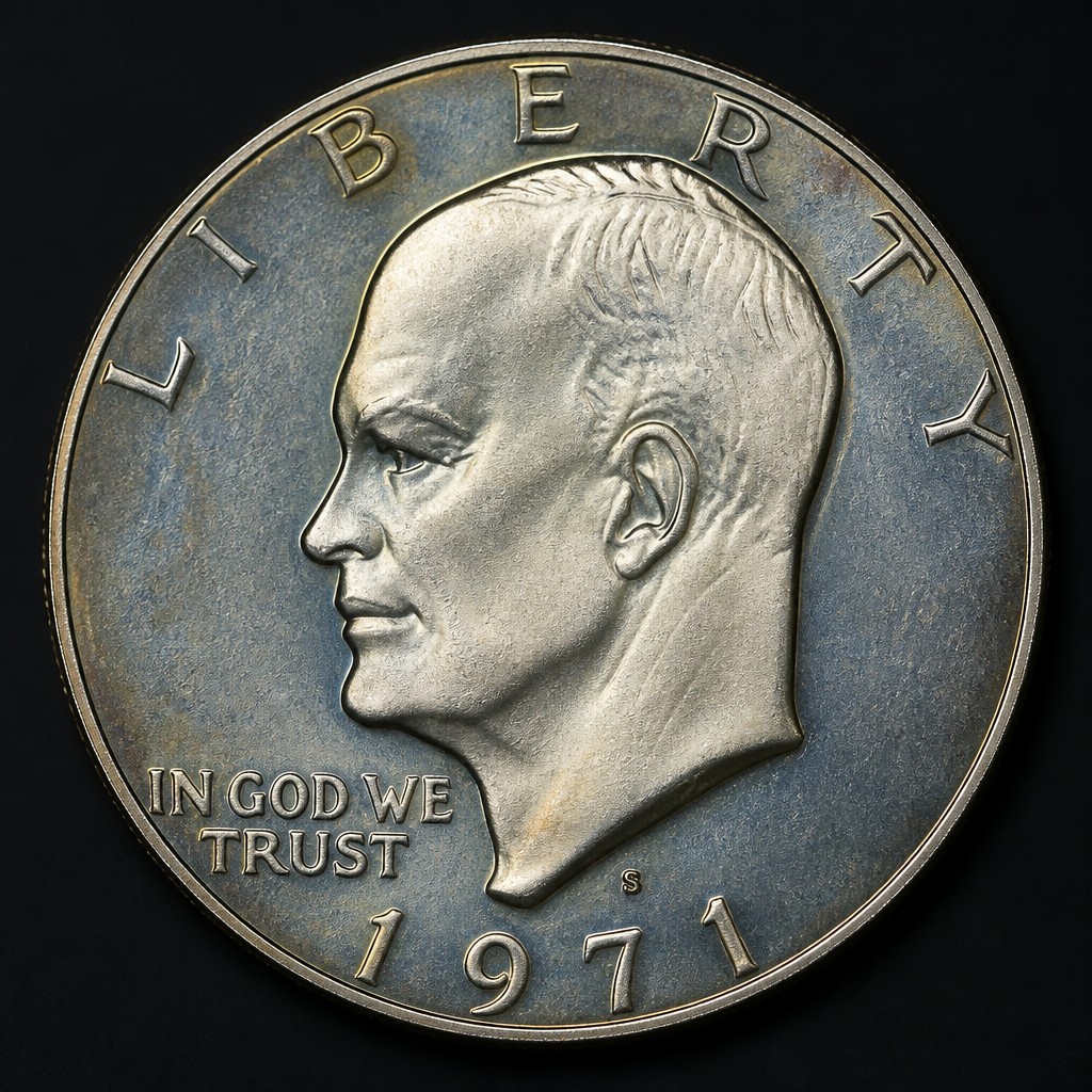 1971-S Eisenhower Silver Dollar (Blue Ike)