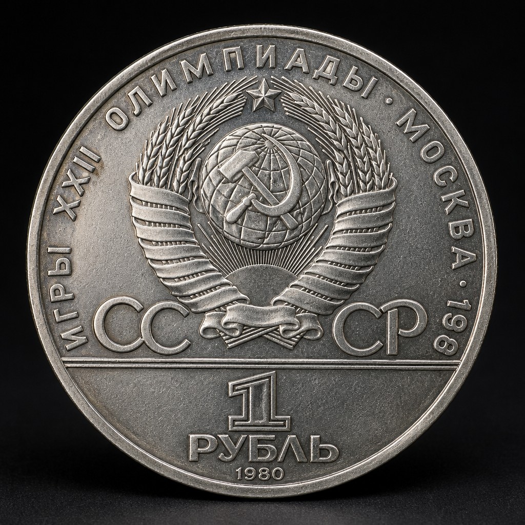 1980 Moscow Olympics Silver Rouble