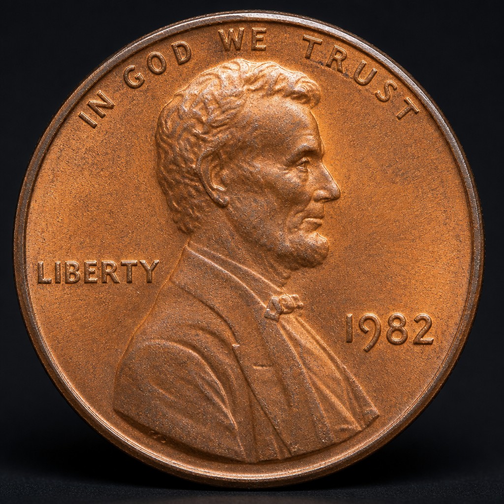 1982 Copper/Zinc Transition Lincoln Cent