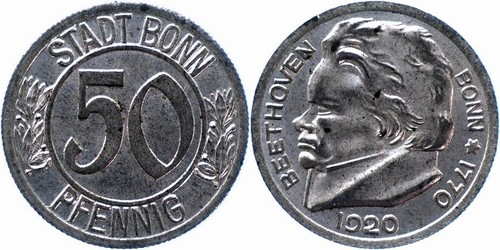Bonn Notgeld 50 Pfennig