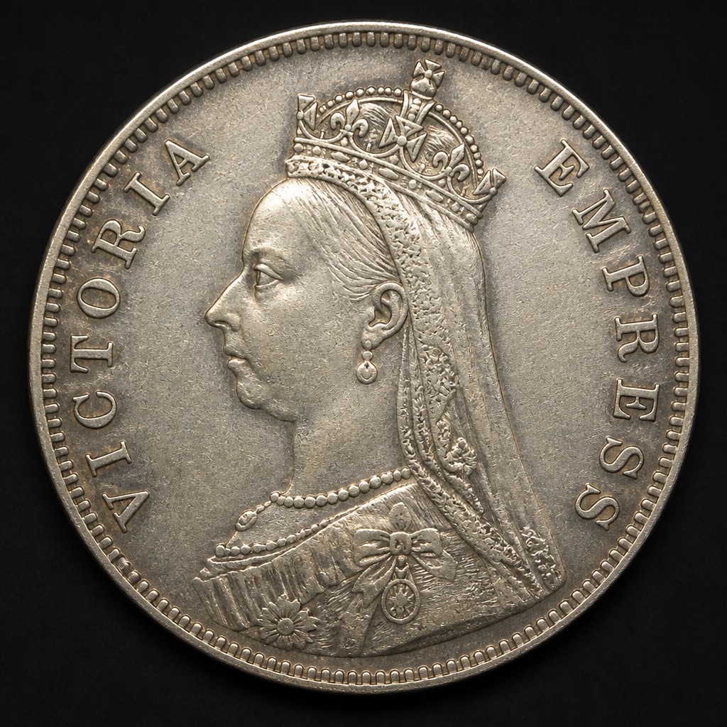 British India Silver Rupee (Victoria Empress)