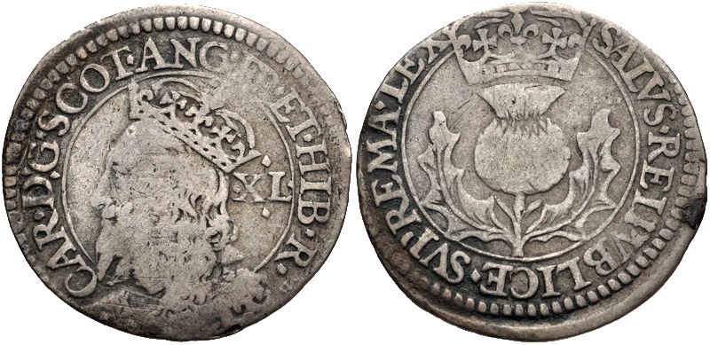 Charles I Forty Pence