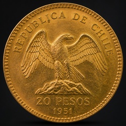 Chilean 20 Pesos Gold