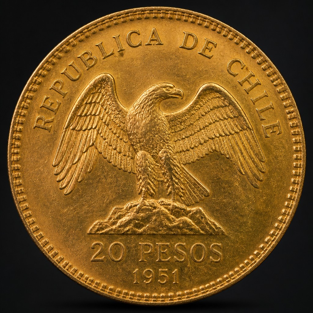 Chilean 20 Pesos Gold