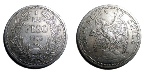Chilean Peso (1875 Type)