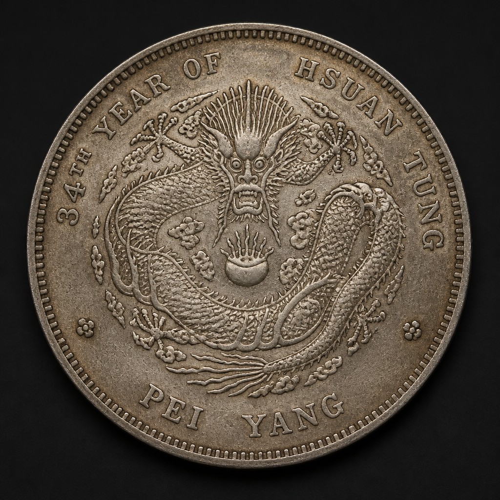 Chinese Empire Silver Dollar (Hsuan Tung Dragon)
