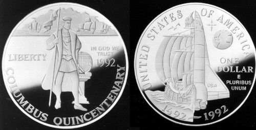 Christopher Columbus Quincentenary Silver Dollar