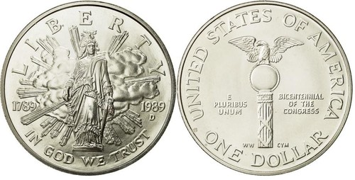 Congress Bicentennial Silver Dollar