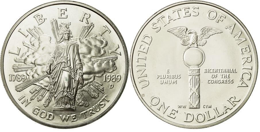 Congress Bicentennial Silver Dollar