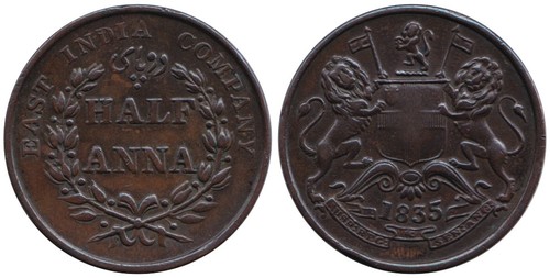 East India Company Half Anna