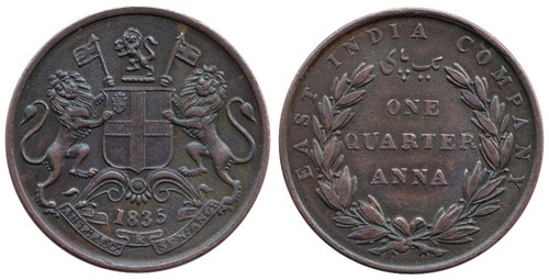 East India Company Quarter Anna