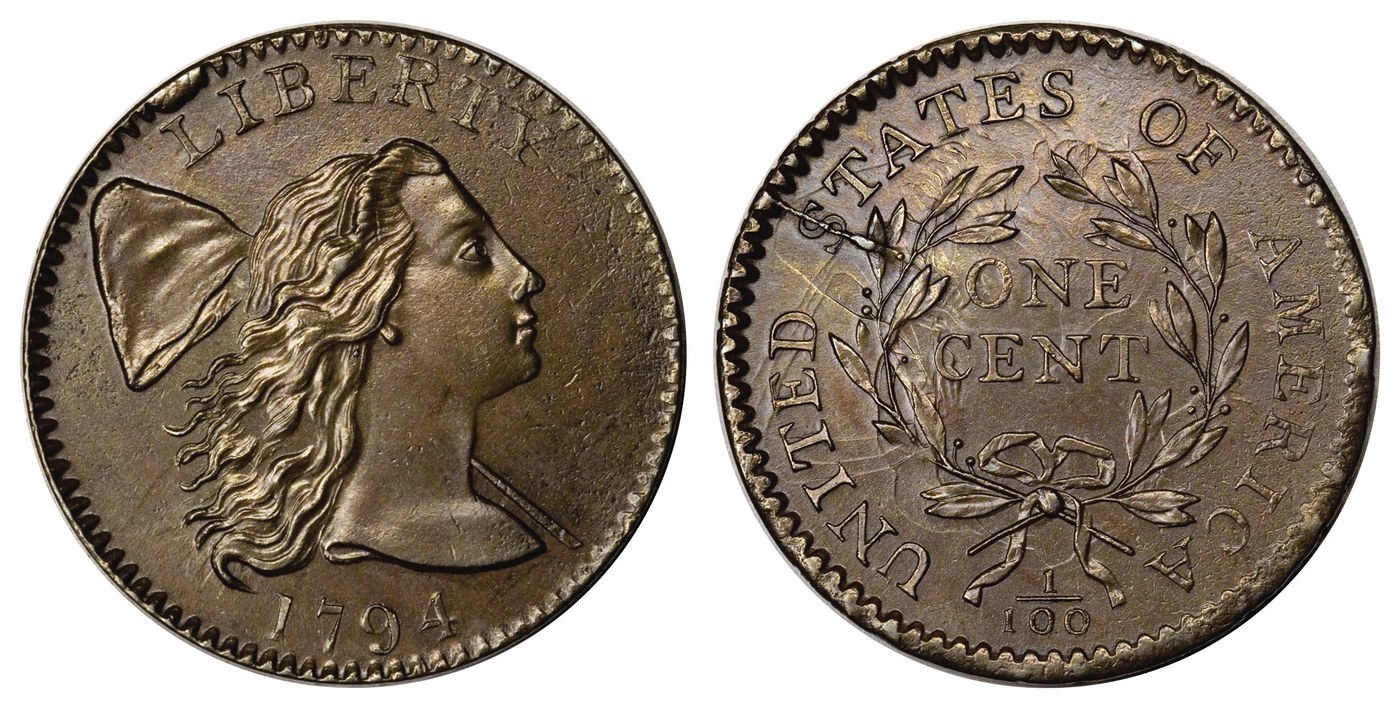 Flowing Hair Large Cent