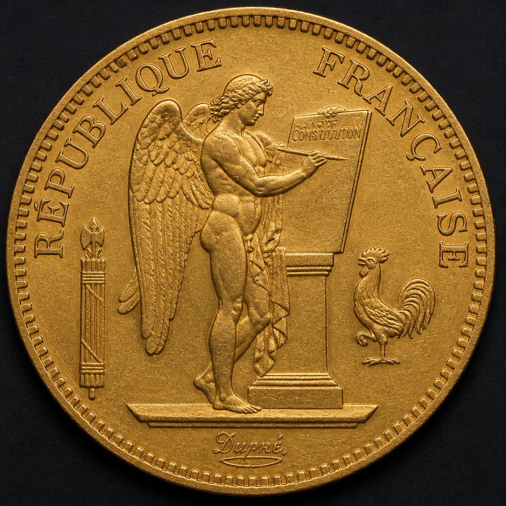 French 100 Francs Gold (Angel/Genius)