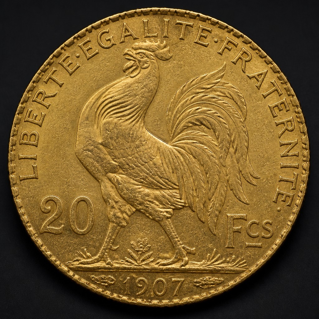 French 20 Franc Rooster