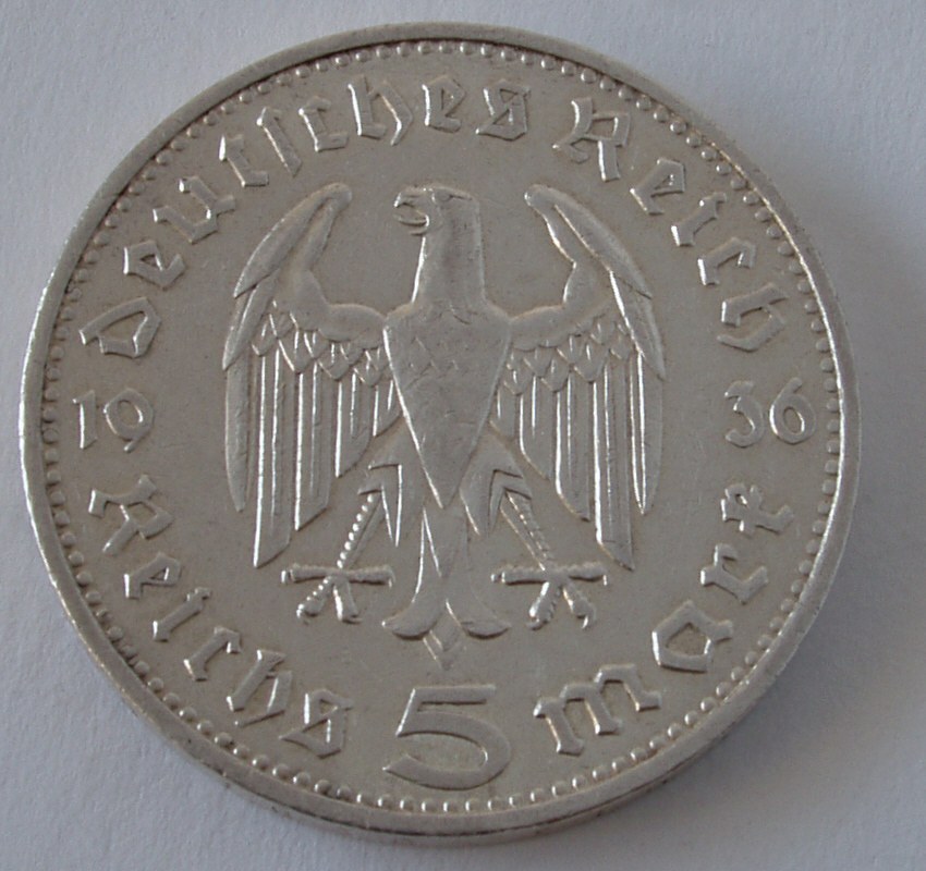German 5 Reichsmark (Hindenburg)