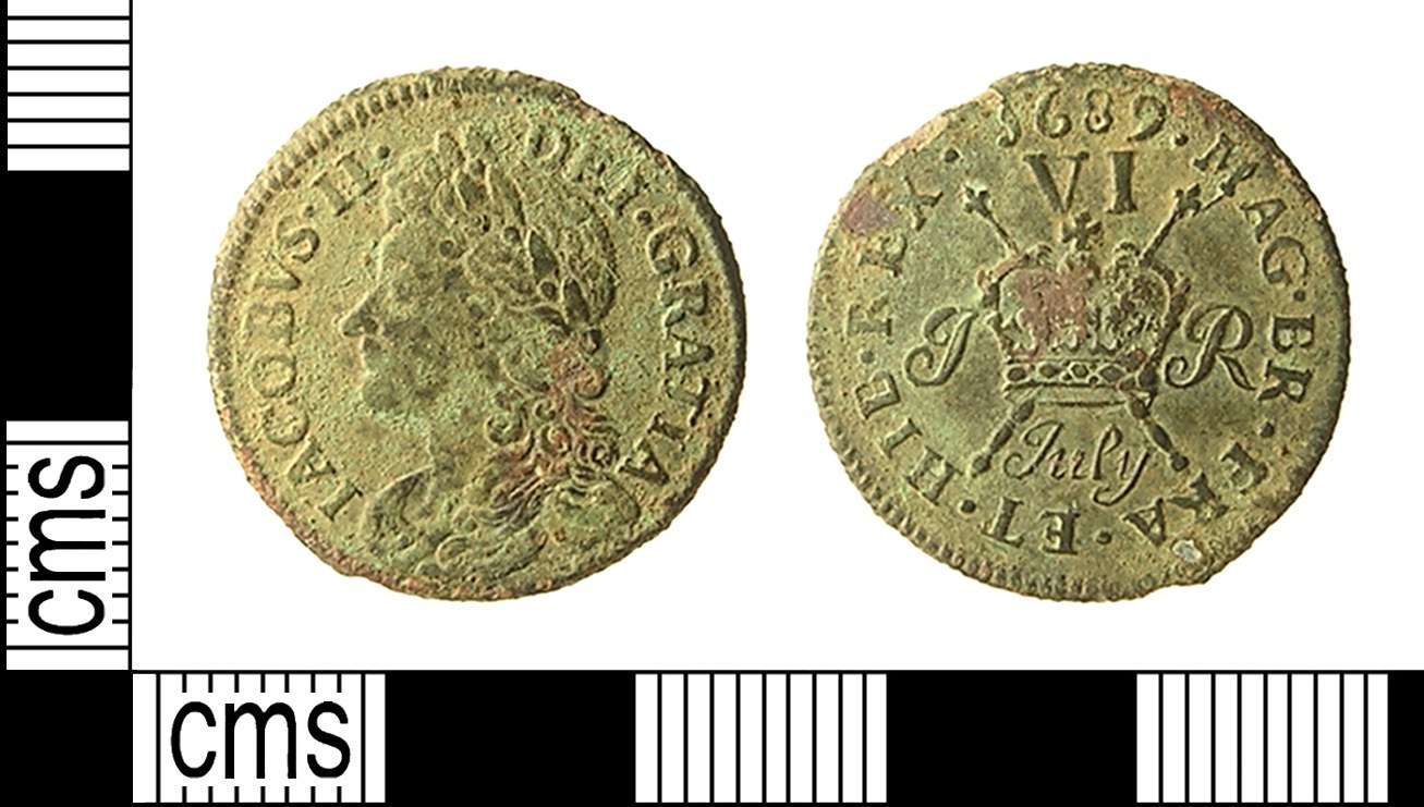 Irish Gun Money Sixpence