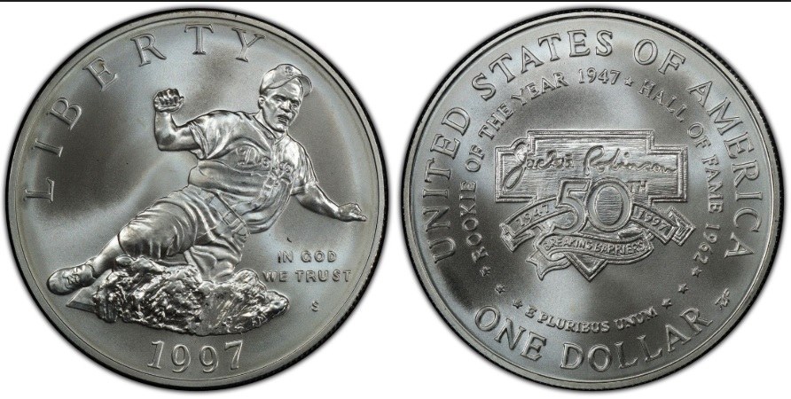 Jackie Robinson Silver Dollar