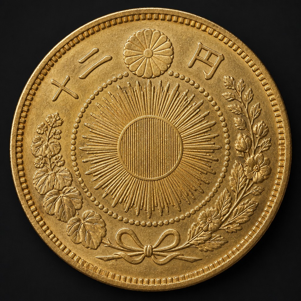 Japanese Meiji Gold 20 Yen