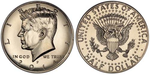 Kennedy Half Dollar 50th Anniversary High Relief