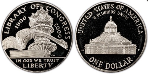 Library of Congress Bicentennial Silver Dollar
