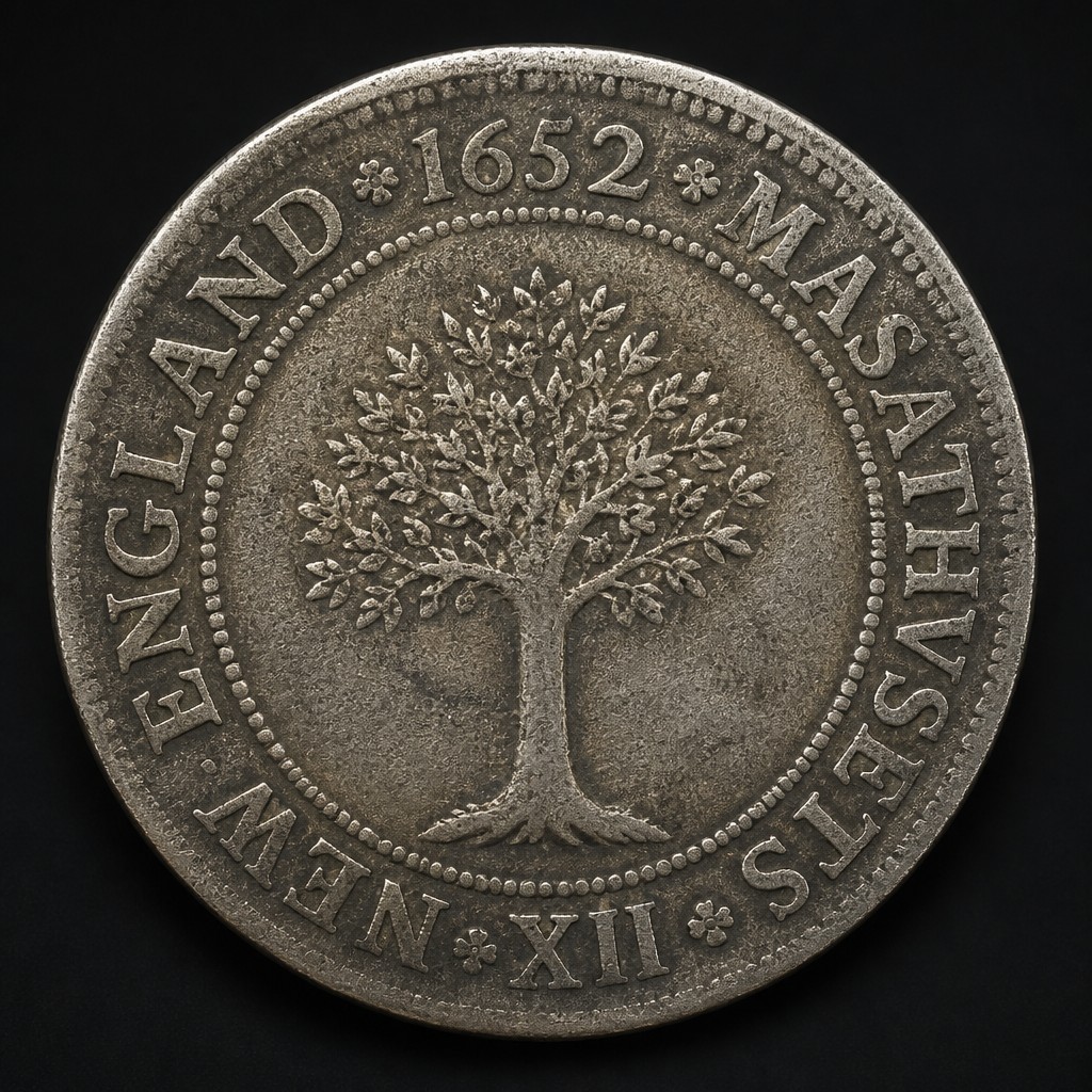 Massachusetts Oak Tree Shilling