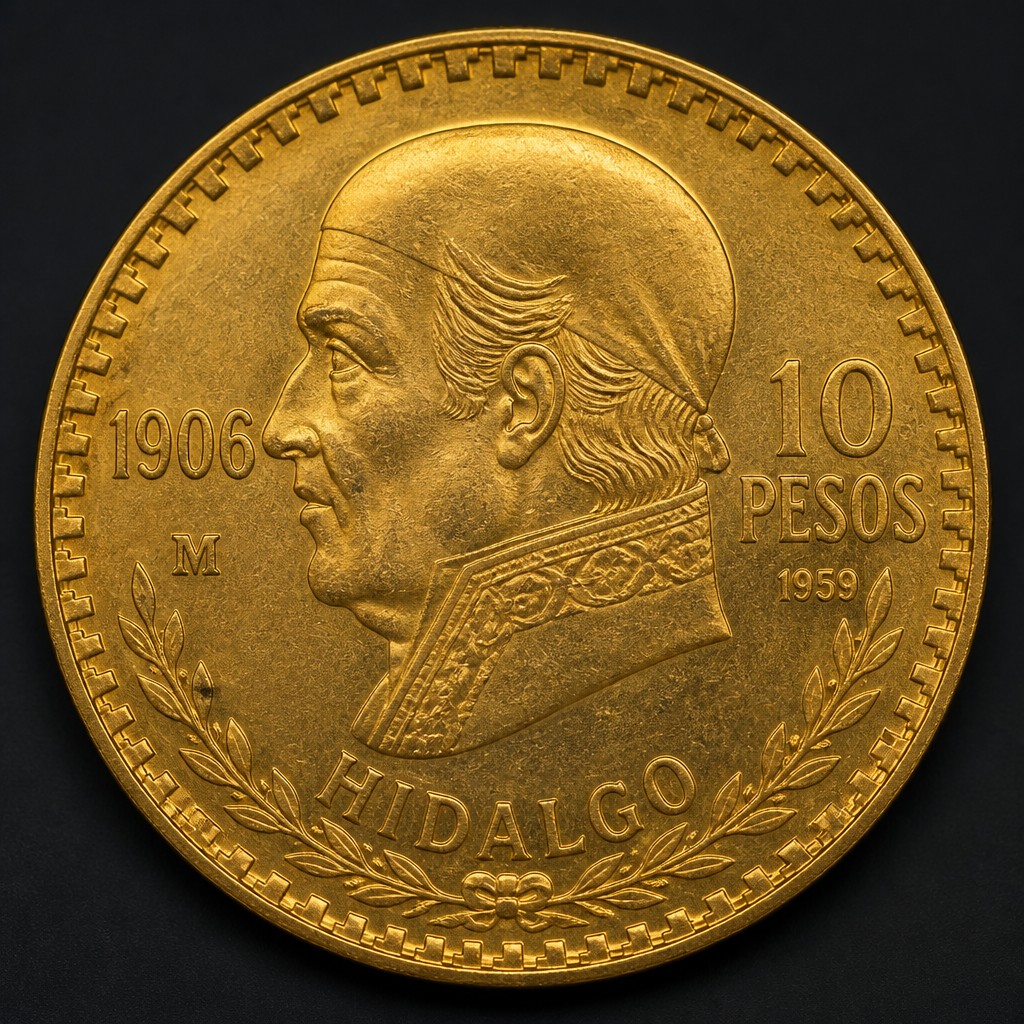 Mexican 10 Pesos Gold 'Hidalgo'