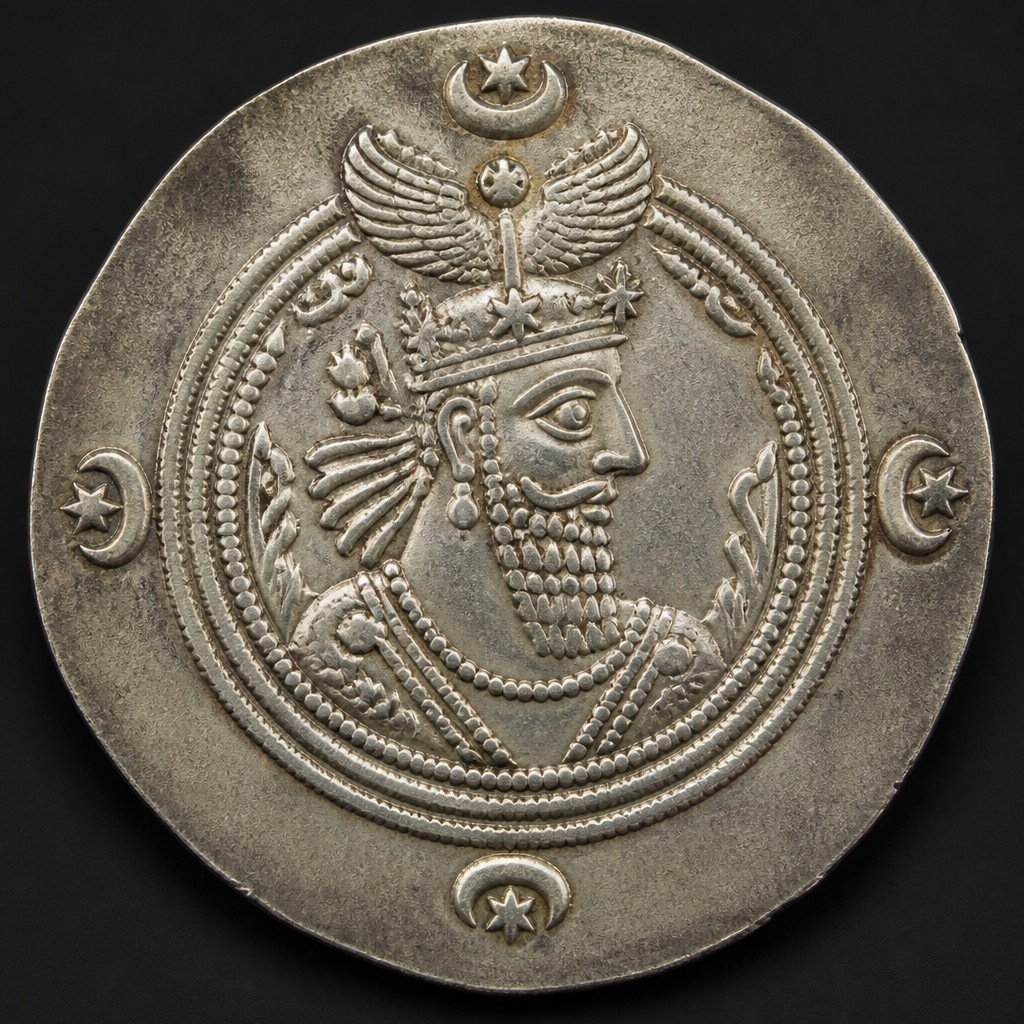 Persian Sassanid Silver Drachm