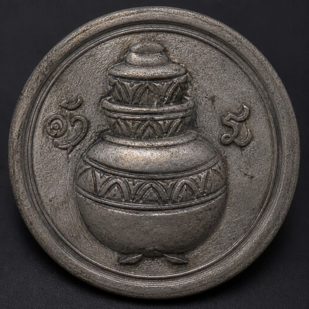 Siam Tin Pot Duang / Porcelain Gambling Token