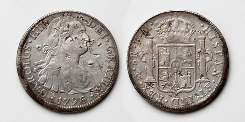Spanish Colonial 8 Reales (Milled Bust)