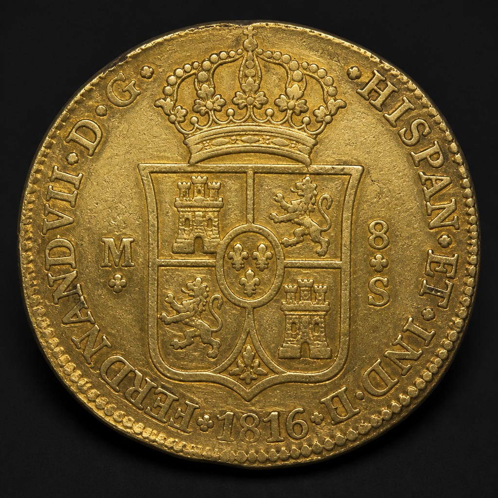 Spanish Colonial Gold Escudo (Doubloon)