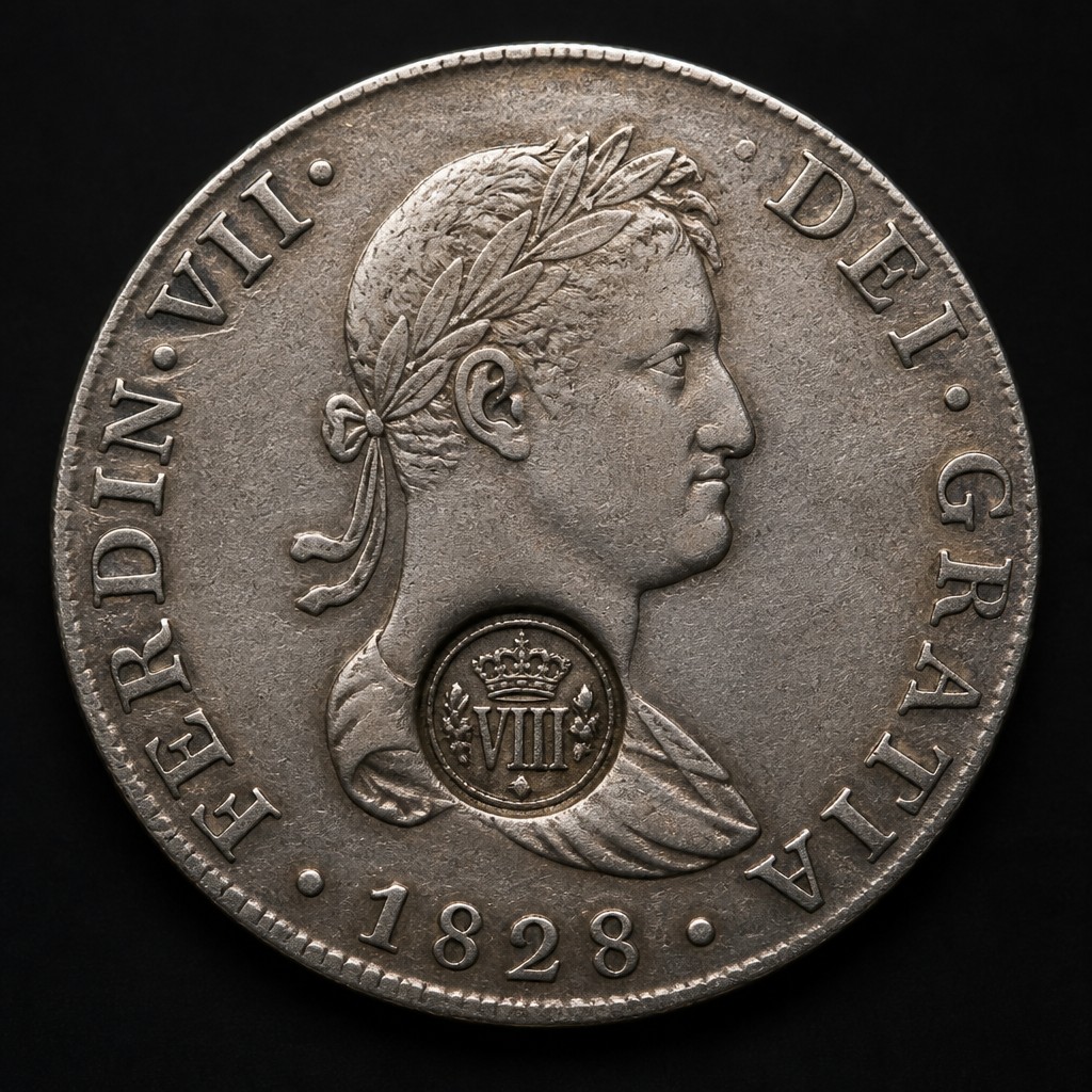 Spanish-Philippine 8 Reales Counterstamped Dollar