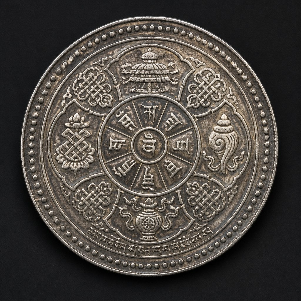 Tibetan Silver Srang (Ganden Tangka type)