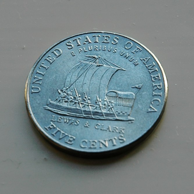 Westward Journey Nickel - Lewis and Clark Keelboat