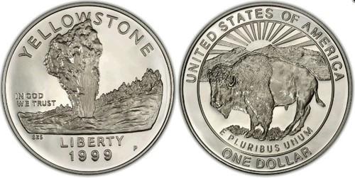 Yellowstone National Park Silver Dollar