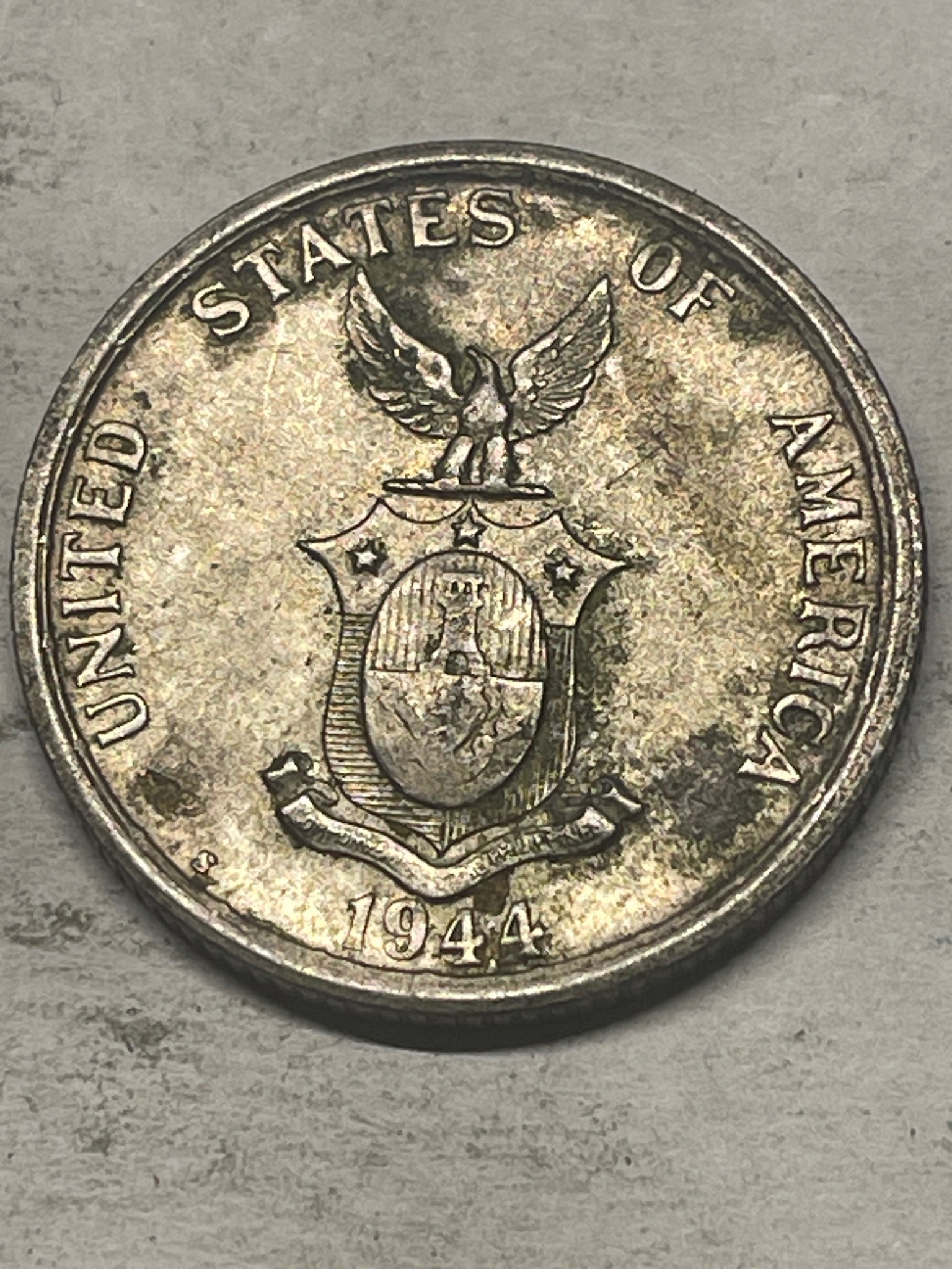 Fifty Centavos - US/Philippines Commonwealth — reverse
