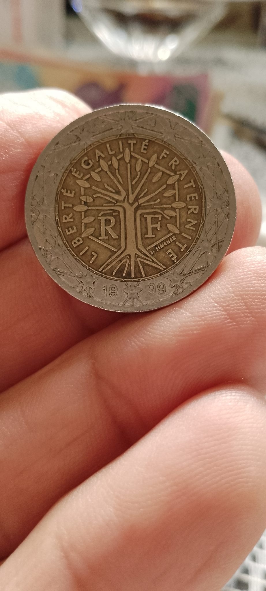 French 2 Euro Coin (Tree of Life) — obverse