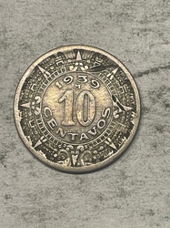 Mexican 10 Centavos (Pyramid Design)