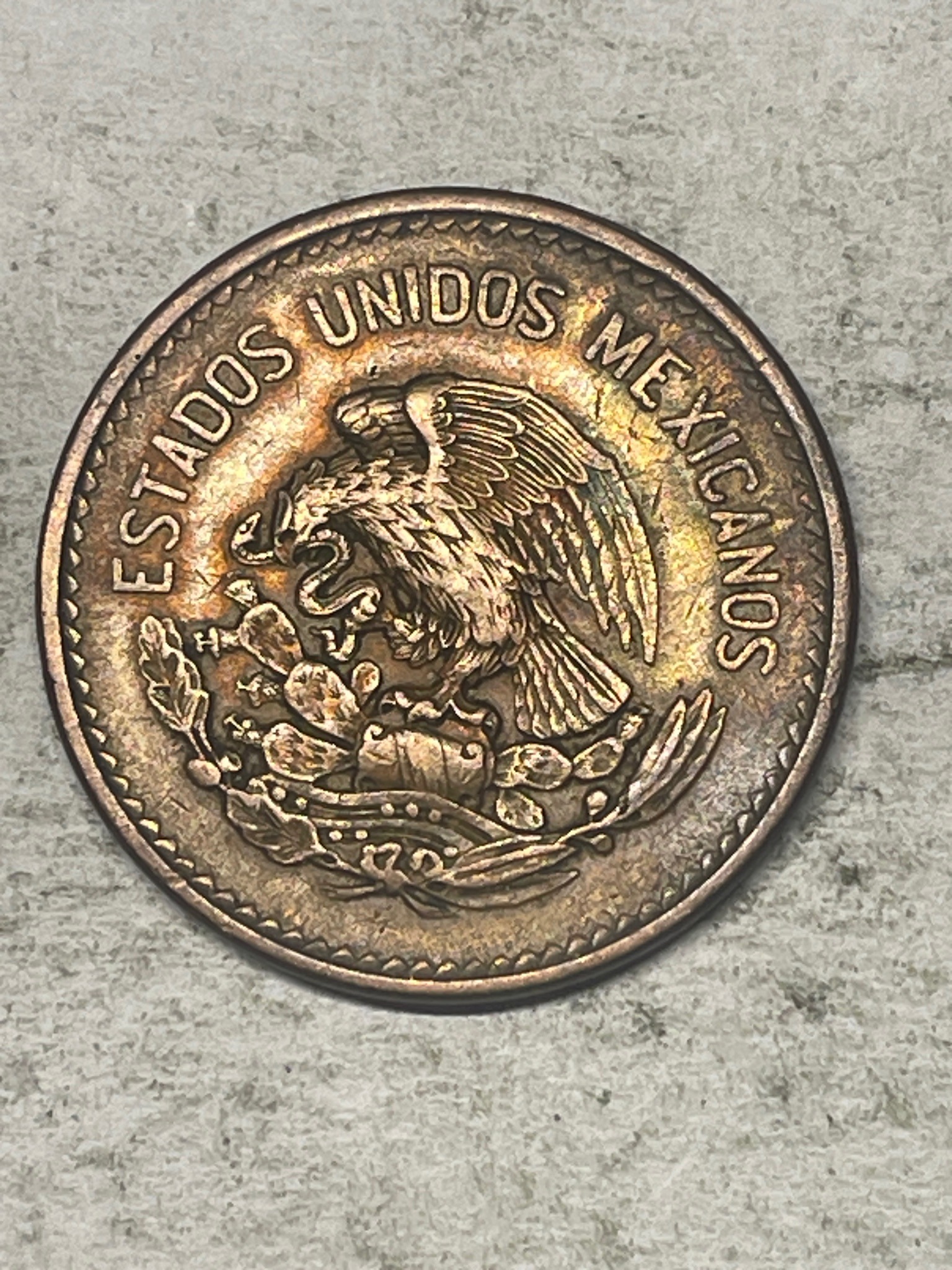 Mexico 20 Centavos (Pyramid of the Sun series) — reverse