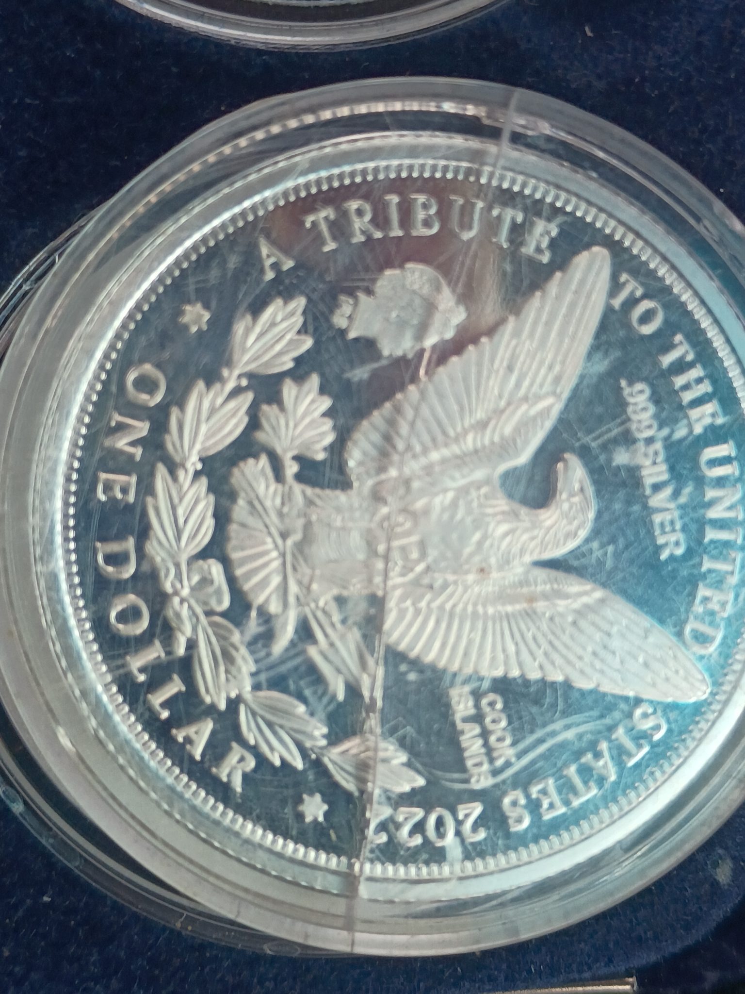 One Dollar Tribute to the United States (Morgan Dollar Design) — obverse