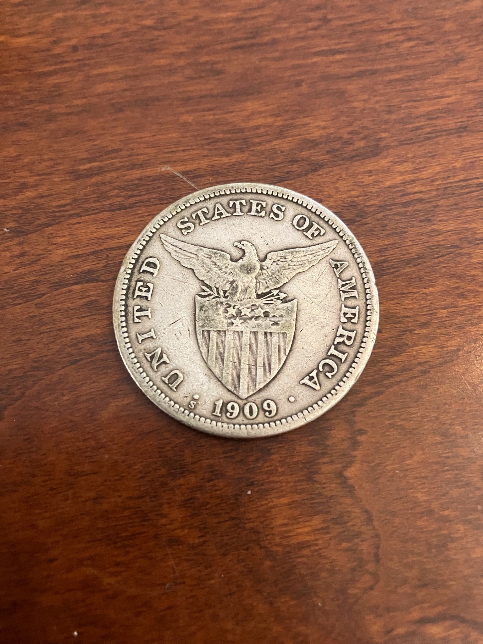 One Peso (US-Administration Period) — reverse