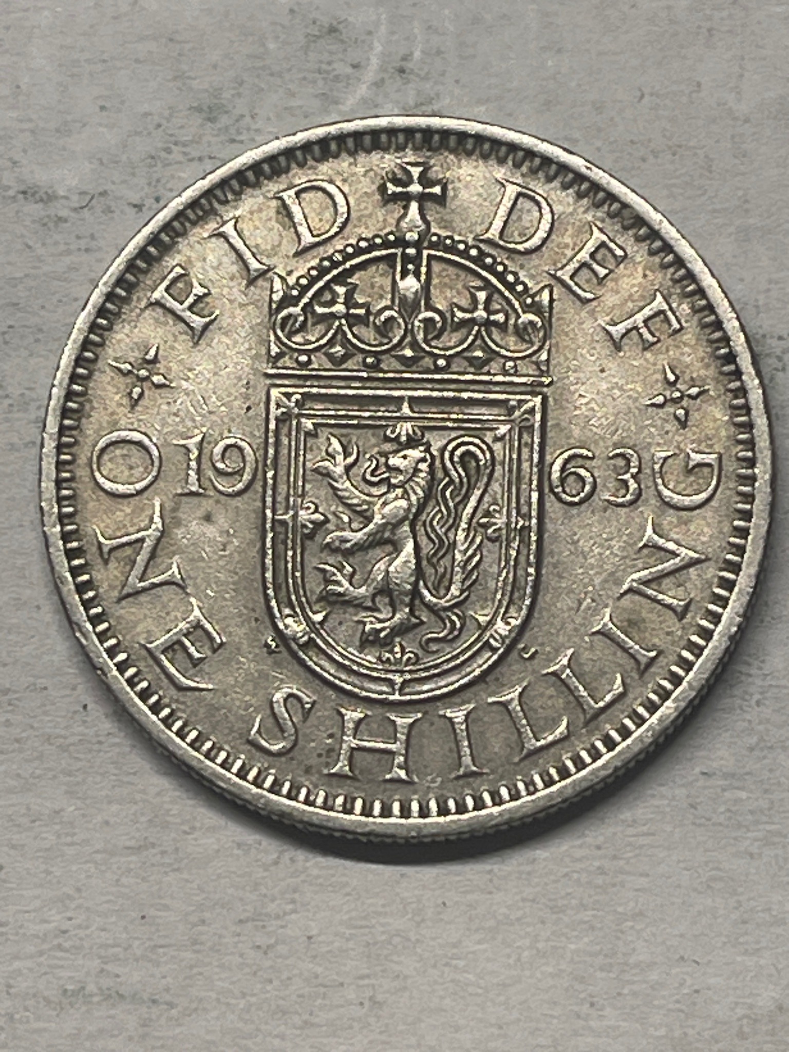 One Shilling - Elizabeth II (Scottish Crest) — reverse