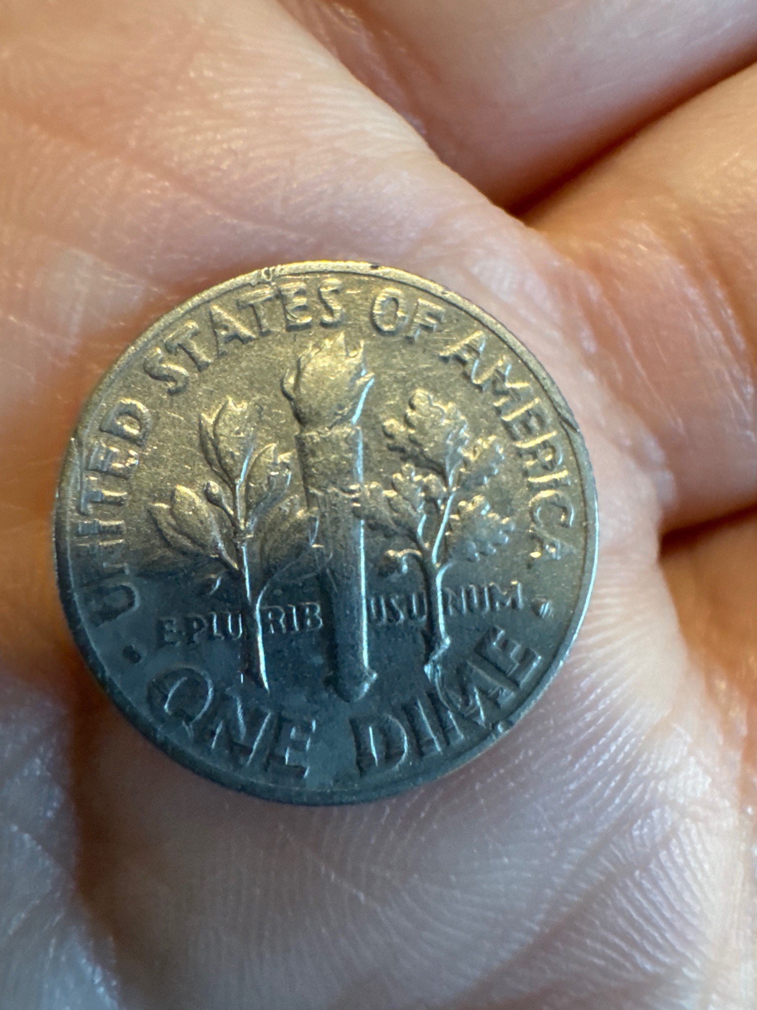 Roosevelt Dime — reverse