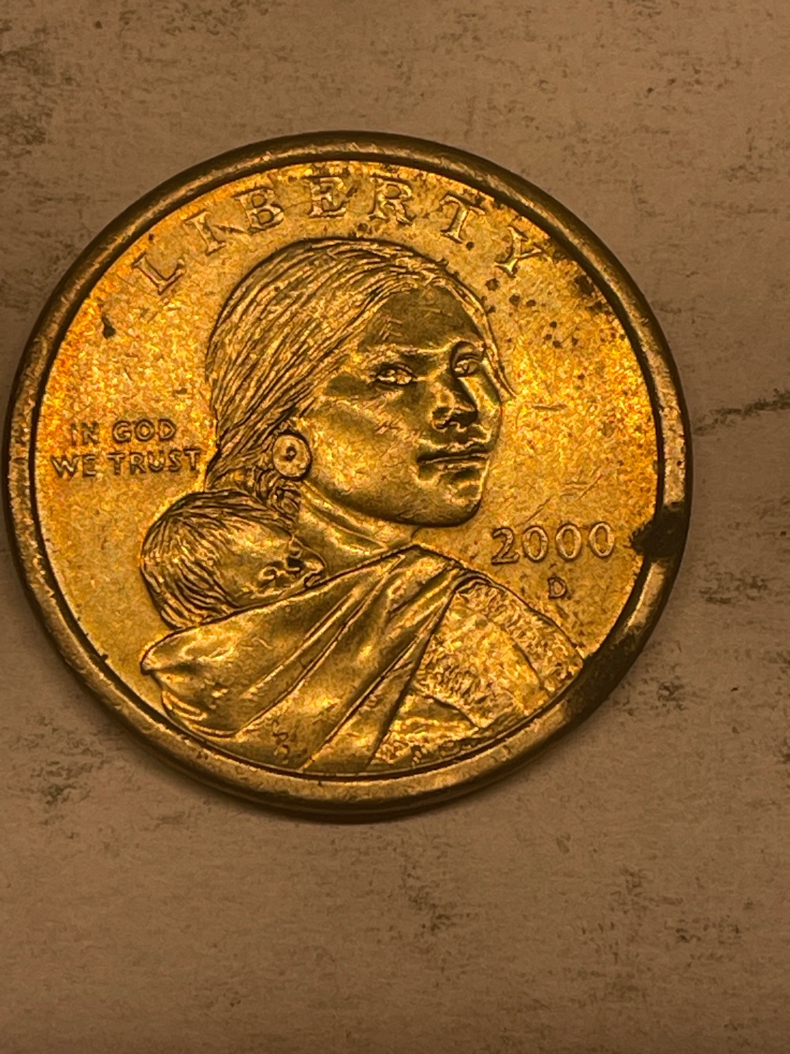 Sacagawea Golden Dollar — obverse