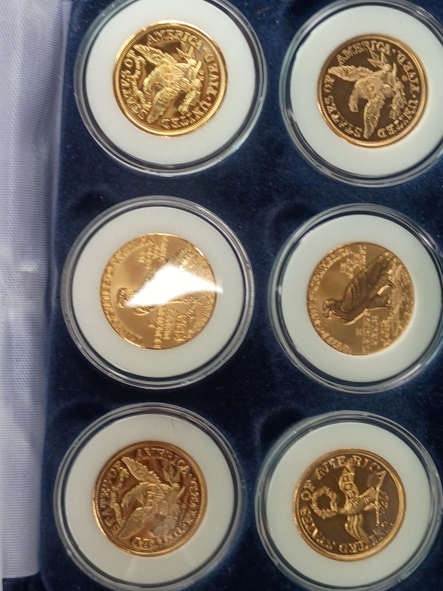 US Gold Coin Collection Replica Set (Featuring Liberty Head and Indian Head Designs) — reverse